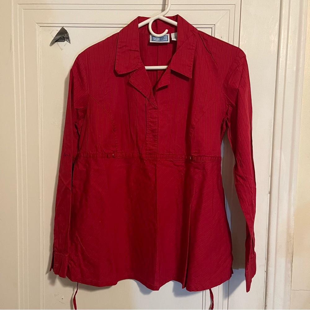 Baby & Me Maternity top.  Burgundy.  Cotton